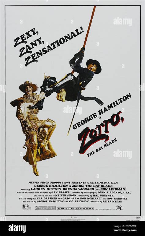 ZORRO THE GAY BLADE 1981 Directed By PETER MEDAK Credit 20TH CENTURY FOX Album Stock