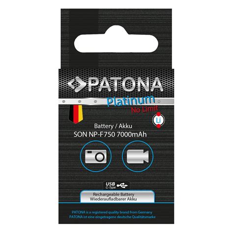 Patona Platinum NP F750 akkumulátor USB C töltőport 7000 mAh eMAG hu