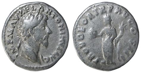 Denarius Marcus Aurelius Prov Deor Tr P Xv Cos Iii Providentia