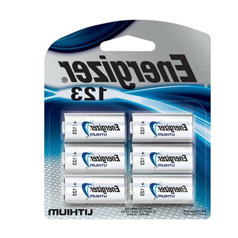 Energizer 123 Lithium Photo Batteries 6 Pack