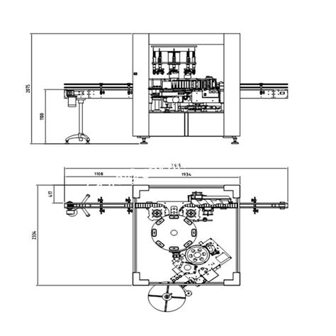 Square Botle Hot Melt Glue Labeling Machine