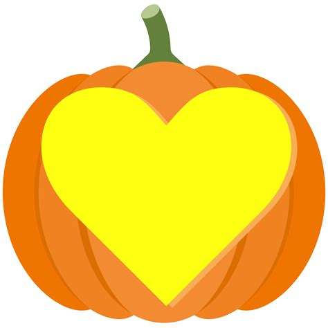 Heart Pumpkin Stencil Free Printable Papercraft Templates