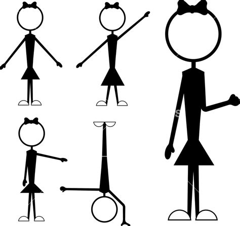 Female And Male Stick Figures Royalty Free Stock Image Storyblocks