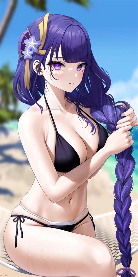 Cleavage Big Boobs Purple Hair Moles Mole Under Eye Genshin Impact