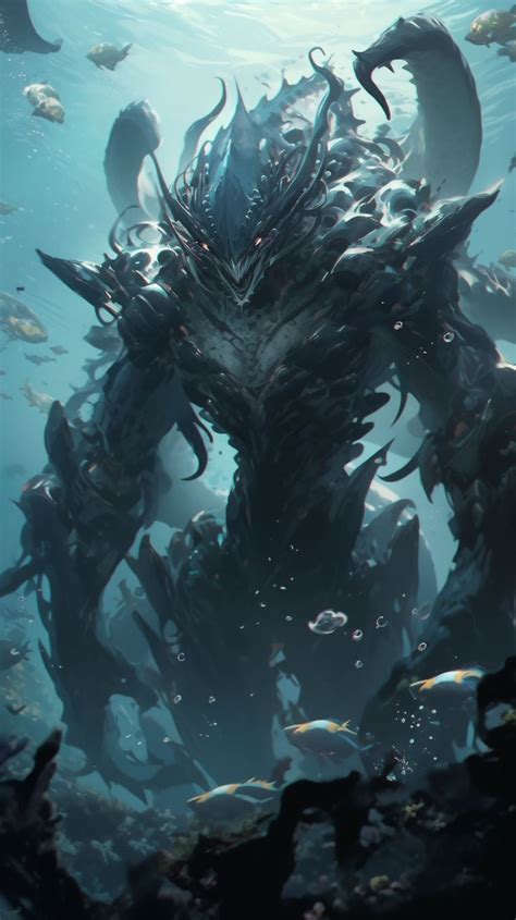 Sea Spawn Celephapod in 2024 | Sea monster art, Ocean monsters, Monster ...