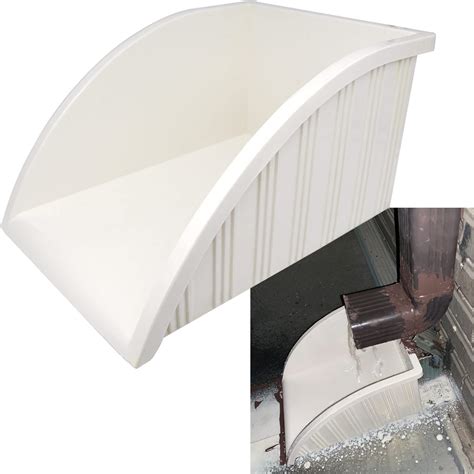 Buy Dortanmy Water Downspout Splash Block, White Plastic Rain Drain ...