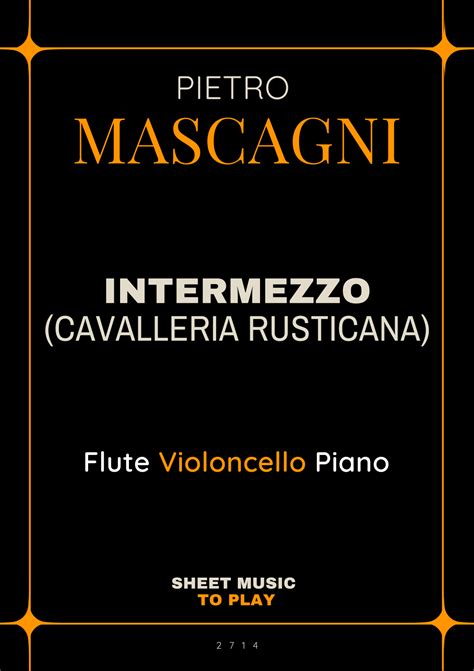 Intermezzo From Cavalleria Rusticana Flute Cello And Piano Full