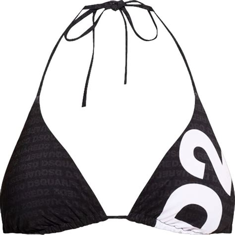 Dsquared Logo Print Triangle Bikini Set Shopstyle Two Piece Swimsuits