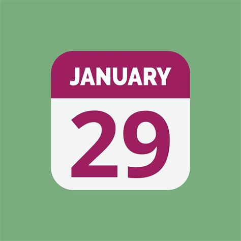 January 29 Calendar Icon 23208963 Vector Art at Vecteezy