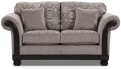 Hazel Chenille Loveseat - Grey | The Brick Grey Loveseat, Grey Ottoman, Leather Loveseat, Gray ...