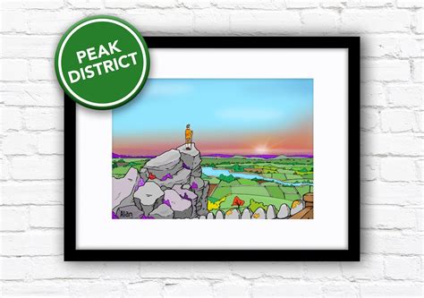 Peak District Viewpoint Signed And Framed Print By Alan Pennington Etsy Uk