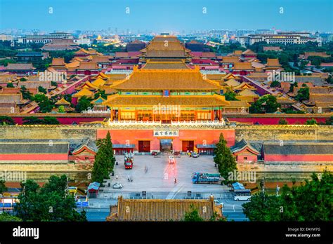 Beijing, China at the Imperial Palace and Forbidden City Stock Photo ...