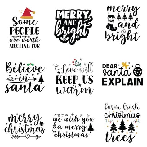 Premium Vector Christmas Quotes Svg