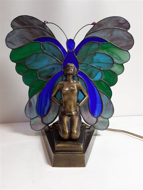 Tiffany Stijl Table Lamp Naked Lady Butterfly Lamp Catawiki