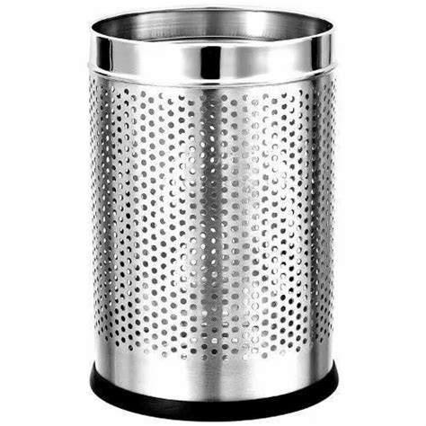 SS Open Top Dustbin Capacity 6 10 Liters Material Grade SS304 At Rs