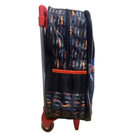 Mochila Escolar Rodinhas Preta Hot Wheels Luxcel Brinquedos Na Bmtoys