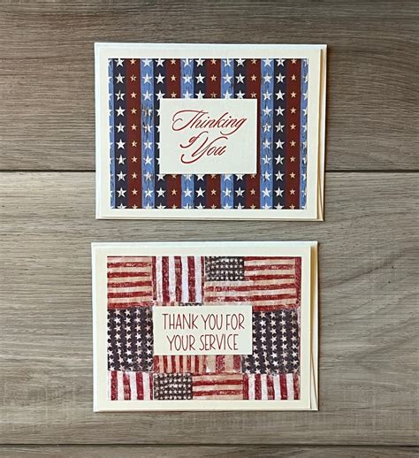 Thank a Veteran Card Assortment, 10 Handmade Cards - Etsy