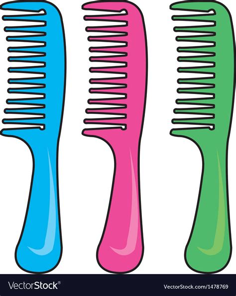 Three comb Royalty Free Vector Image - VectorStock