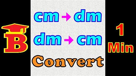 Cm To Dm Dm To Cm Conversion Youtube