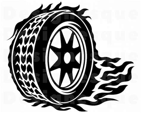 Flaming Wheel Svg Wheel Svg Racing Svg Wheel Clipart Wheel Etsy