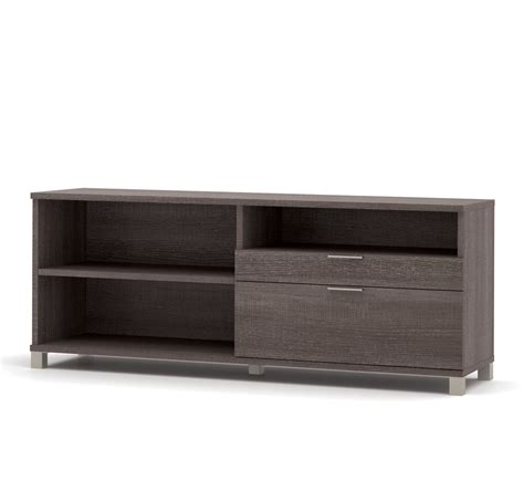 Premium 71 Modern Office Credenza In Bark Gray