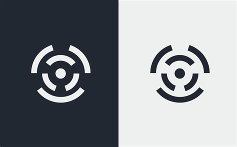 logo circle outline center  blank background  vector art