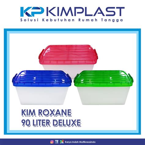 Jual KIMPLAST BOX Container Roxane 90 Liter Delux Roda Shopee Indonesia