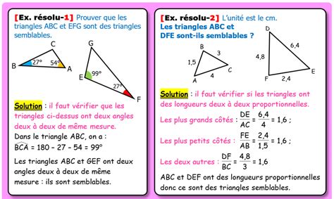 Cours Triangles Semblables 3e Automaths