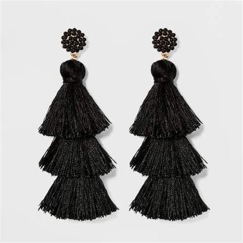 Baublebar Sugarfix By Tassel Drop Earrings Earring Gift Set Black