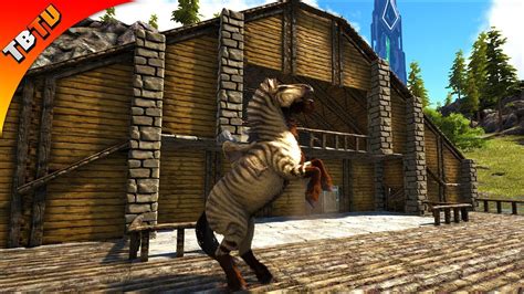 Log Cabin Building And Equus Taming Ark Ragnarok Dlc Gameplay E3 Youtube