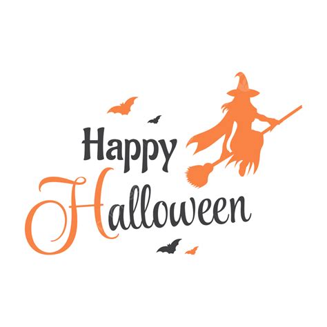 Feliz Halloween Tipografía Bruja PNG Feliz Halloween Tipografía De