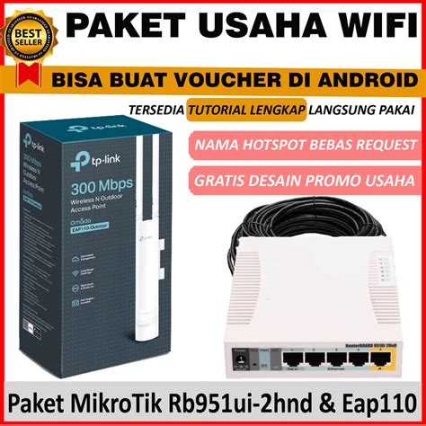 Jual Paket Alat Usaha Wifi Sistem Voucher Rt Rw Net Siap Pakai