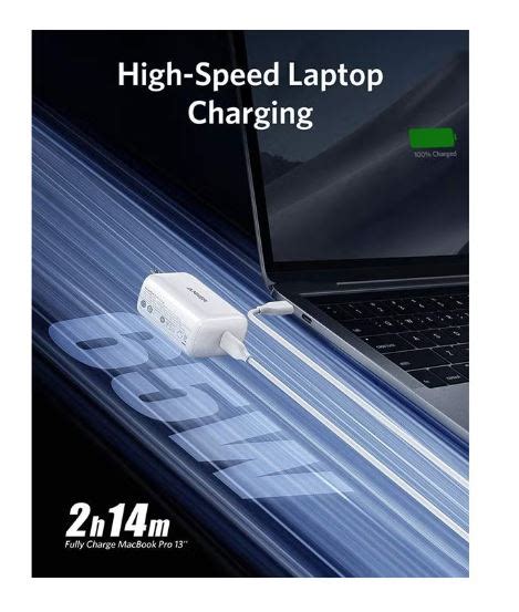 Anker Charger PowerPort III 65W Laptop Charger Mobile Charger A2712