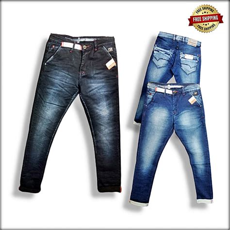 Buy Wholesale RAW-17 Men Blue Clean Look Jeans 2 Colour Set in india.