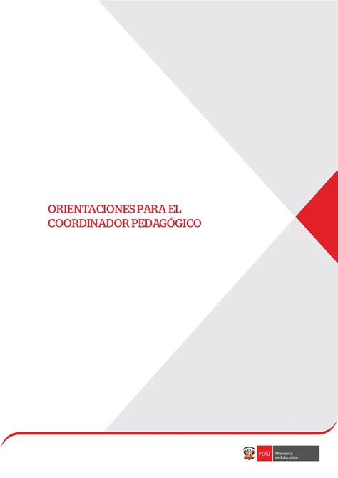 Orientaciones Para El Coordinador Pedag Gico Pdf Google Drive