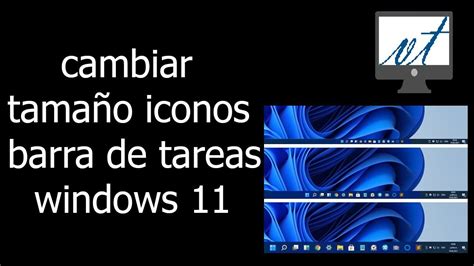 cambiar tamaño iconos barra de tareas windows 11 2023 Tareas Windows