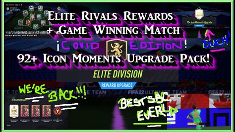 Elite Rivals Rewards And Winning Match Plus Icon Moments Pack Fifa