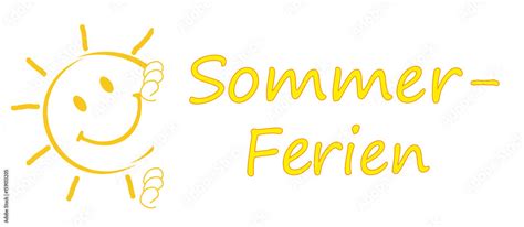 Sonne Mit Schild Sommer Ferien Stock Vektorgrafik Adobe Stock