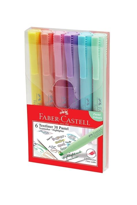 Faber Castell 38 Fosforlu Kalem Pastel Renkler 6 Lı Set Fiyatı