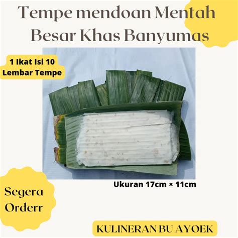 Jual TEMPE MENDOAN MENTAH UKURAN BESAR KHAS BANYUMAS RASA DIJAMIN 1