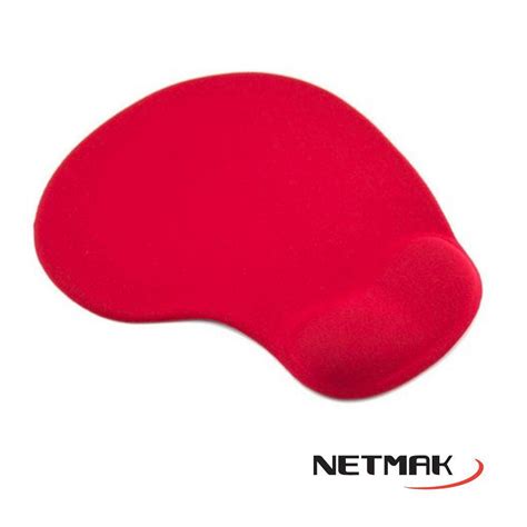 Mouse Pad Con apoya muñeca Netmak Rojo