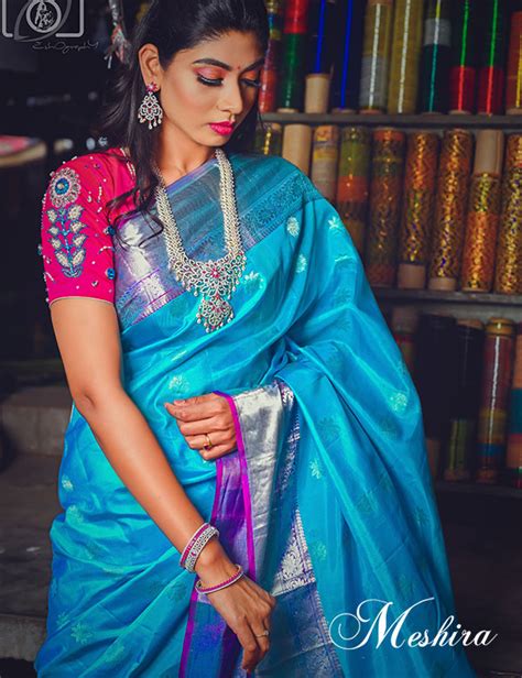 Sky Blue Silver Border Pattu Sarees Atelier Yuwa Ciao Jp