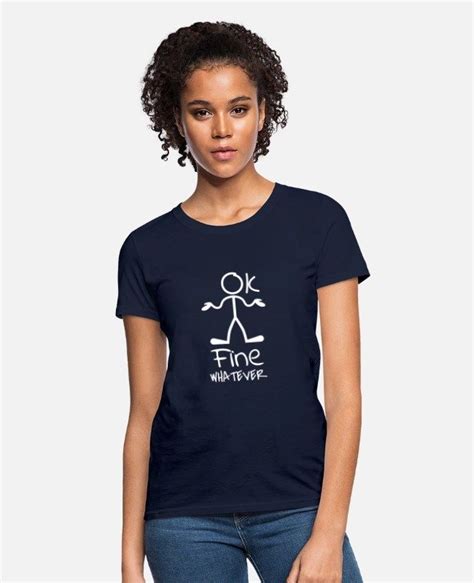 Ok Fine Whatever Stick Figure In 2021 Stick Figures T Shirts For Women Clothes