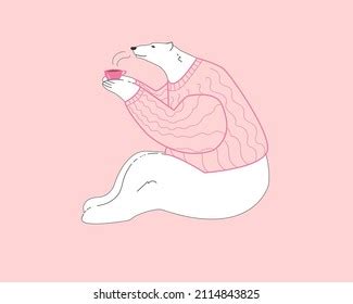 Thousand Polar Bear Cartoon Drinking Hot Royalty Free Images