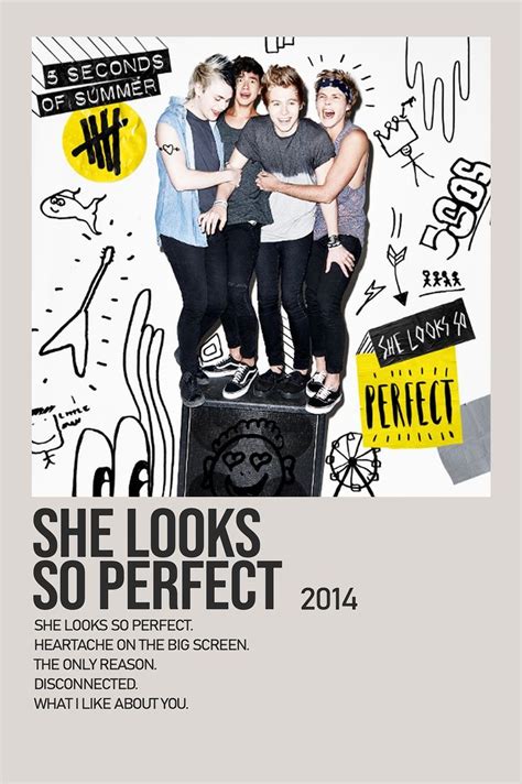 She Looks So Perfect By 5 Seconds Of Summer Minimalist Album Poster