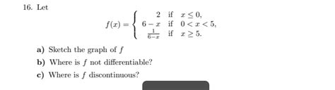 Solved Letf X 2 If X0 6 X If 0 5 A Sketch The Graph Of Chegg