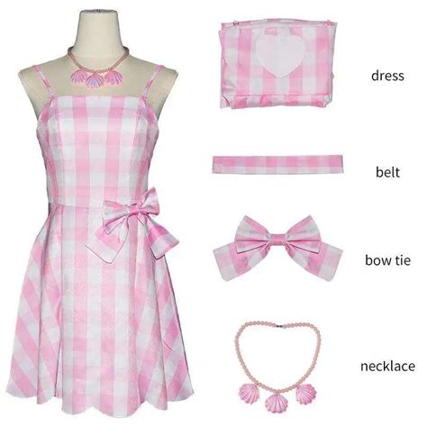 New Movie Film Cos Costume Sexy Pink Girls Women Dress Accessories