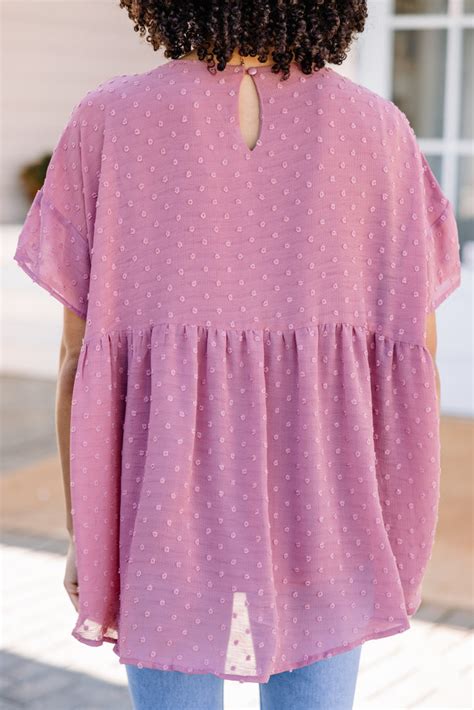 Precious Rosewood Pink Babydoll Top Cute Tops For Women Shop The Mint