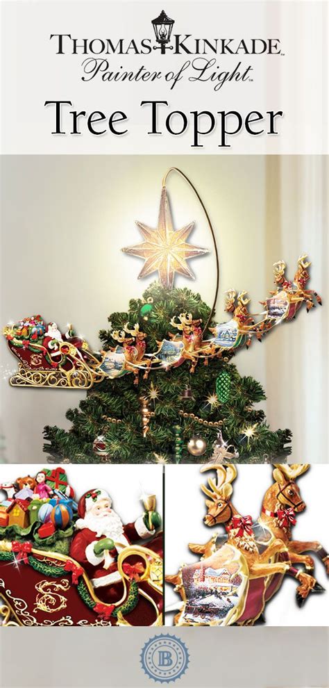 Thomas Kinkade Illuminated Animated Santa Claus Tree Topper | Christmas tree toppers, Tree ...