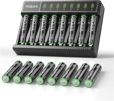 Hiquick X Aaa Rechargeable Batteries With Aa Aaa Battery Charger